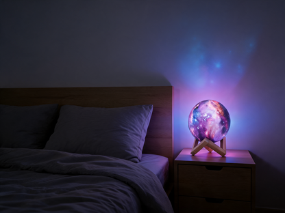 Glowspective Galaxy Lamp – 3D-månelampe med 16 farver