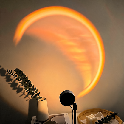 Glowspective Sunset Moon Light zonsondergang op muur