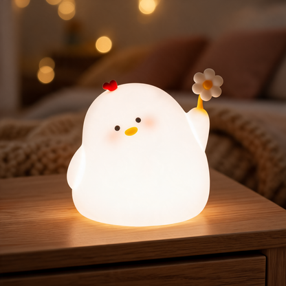 Glowspective Kip Nachtlampje – Schattig Silicone Sfeerlampje (Dimbaar)