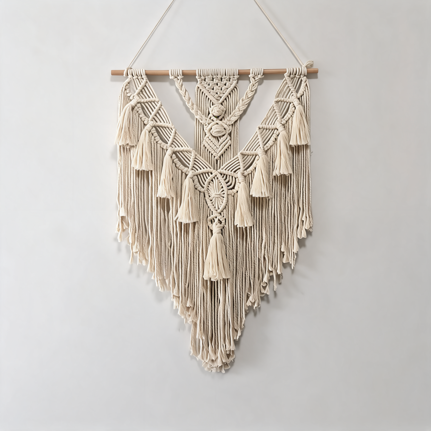 Glowspective Macramé Wandkleed – Handgeweven Boho Wanddecoratie