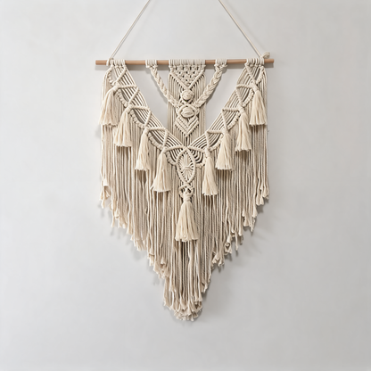 Glowspective Macramé Wandkleed – Handgeweven Boho Wanddecoratie
