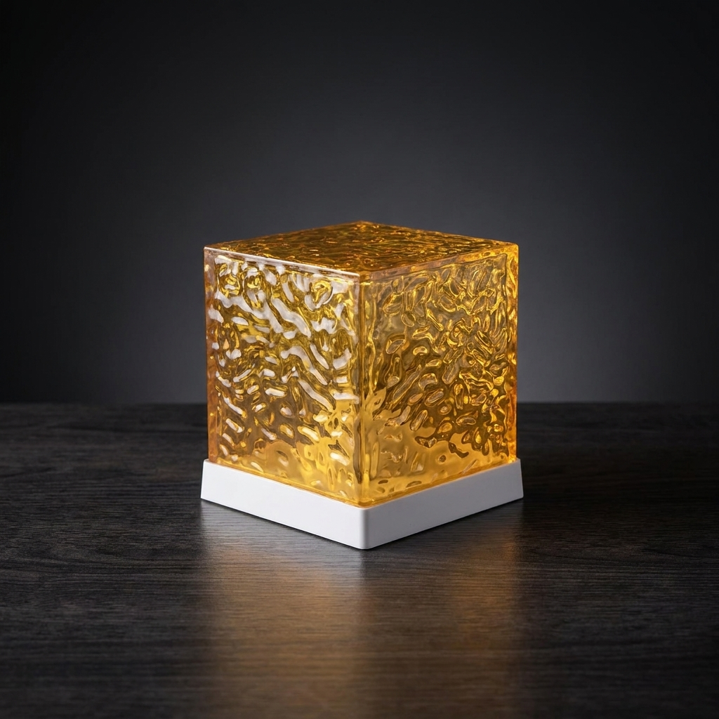Glowspective Ripple Lamp packshot op donker hout
