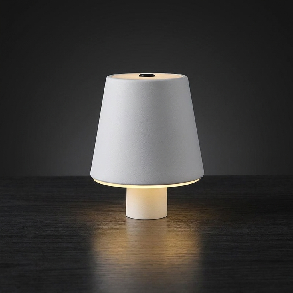 Glowspective Mushroom Lamp packshot op donker hout
